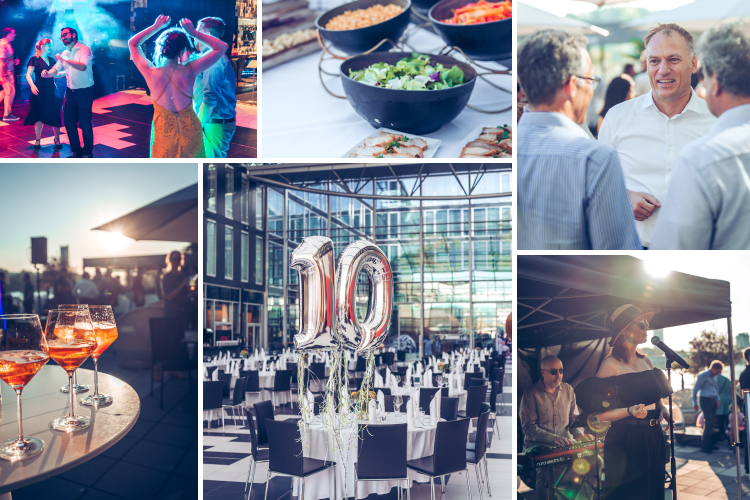 Impressionen der Jubiläumsfeier in einer Collage