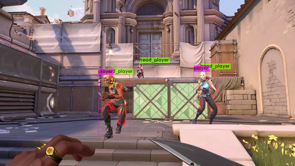 Example prediction of an image taken from VALORANT