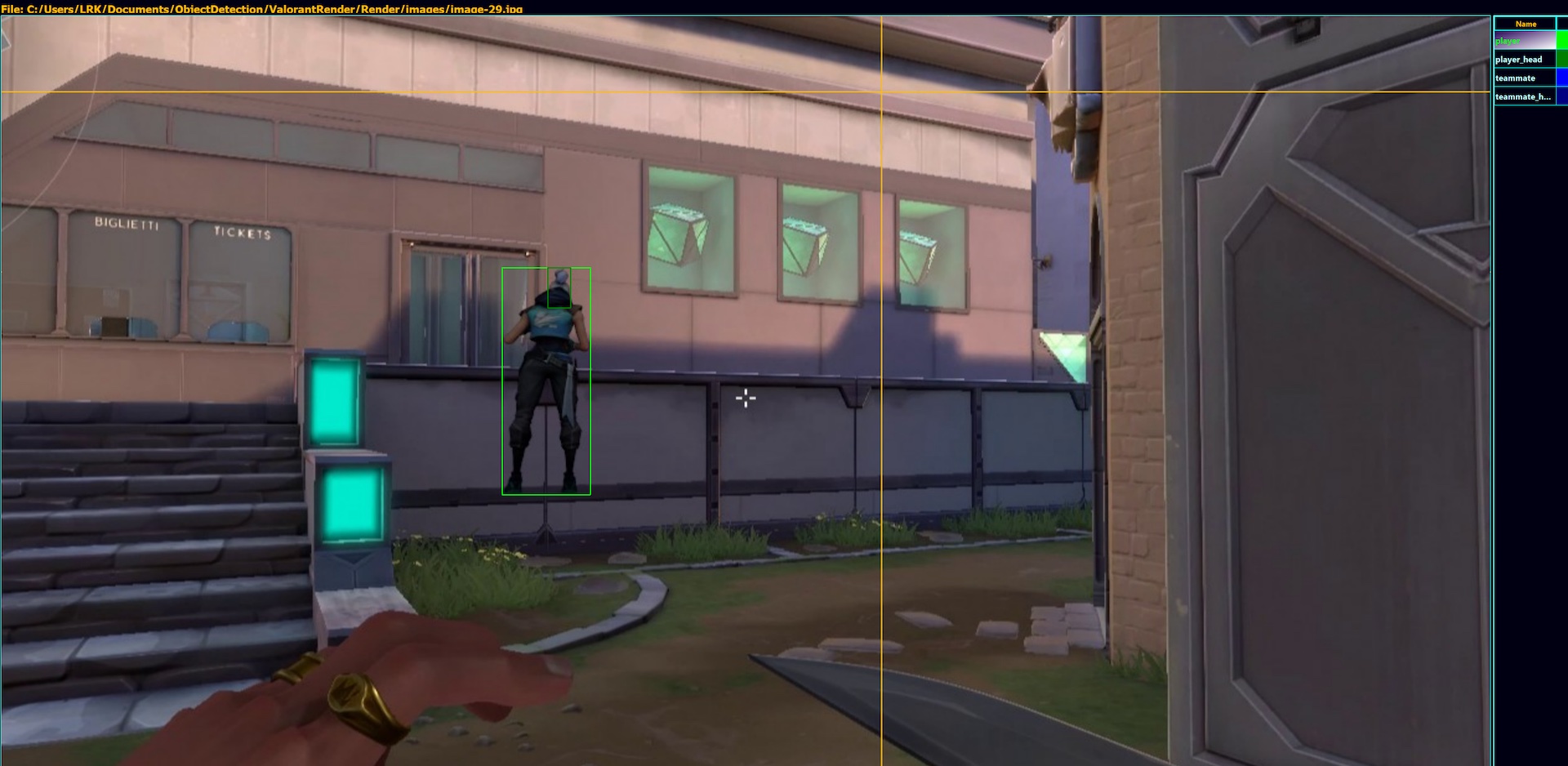 A trainings example with markings